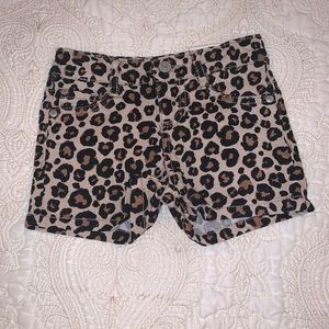 Cheetah print kids shorts